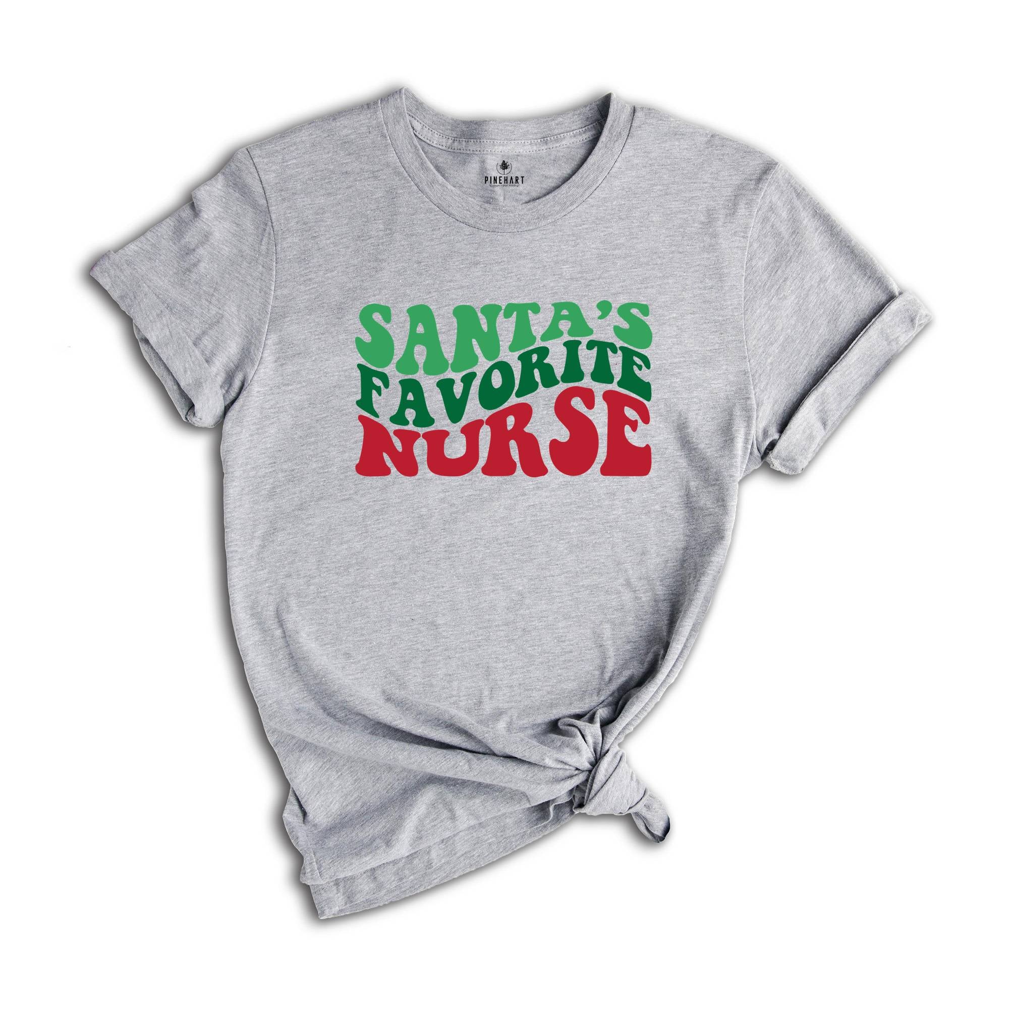 Santa's Favorite Nurse T-Shirt, Christmas Nurse Tee, Gift For Nurse, Chrıstmas Costume, Nurse Life Shirt, Medical Worker Christmas