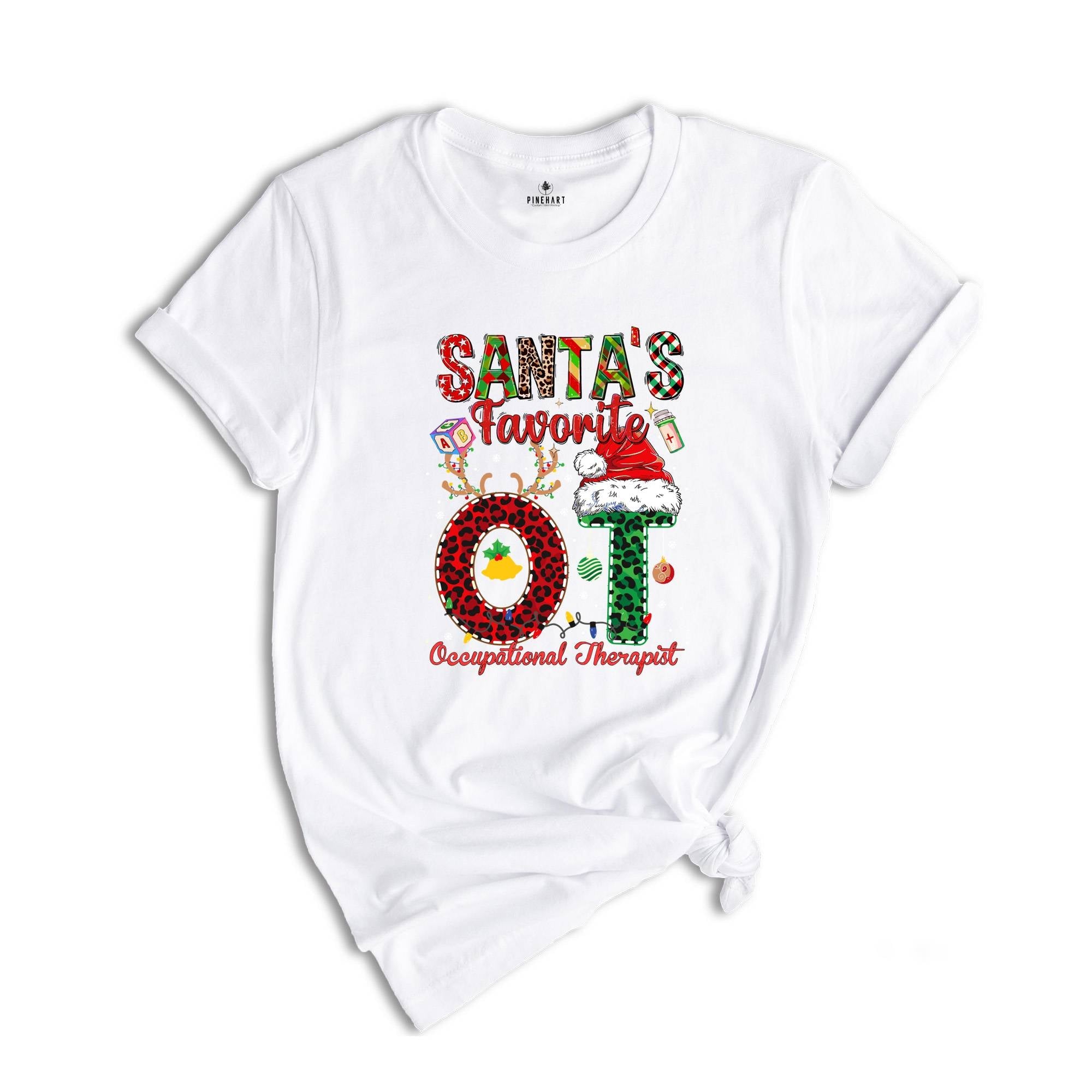 Santa's Favorite OT Occupational Therapist Shirt, Occupational Therapist Christmas Shirt, Occupational Therapist Shirt,Special Education Tee