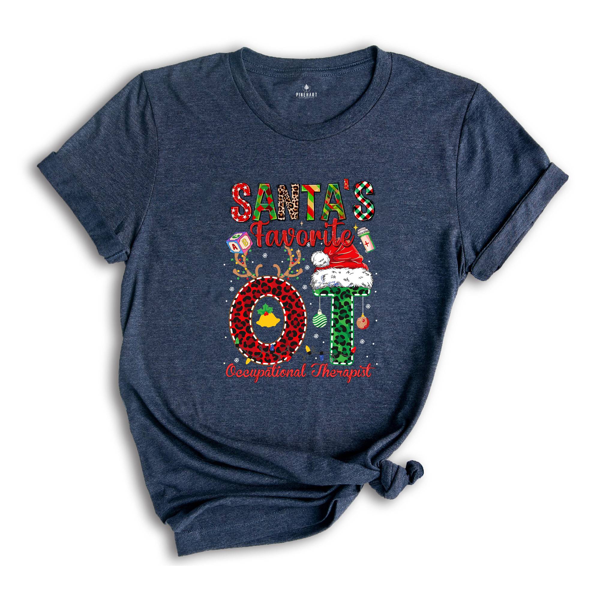 Santa's Favorite OT Occupational Therapist Shirt, Occupational Therapist Christmas Shirt, Occupational Therapist Shirt,Special Education Tee