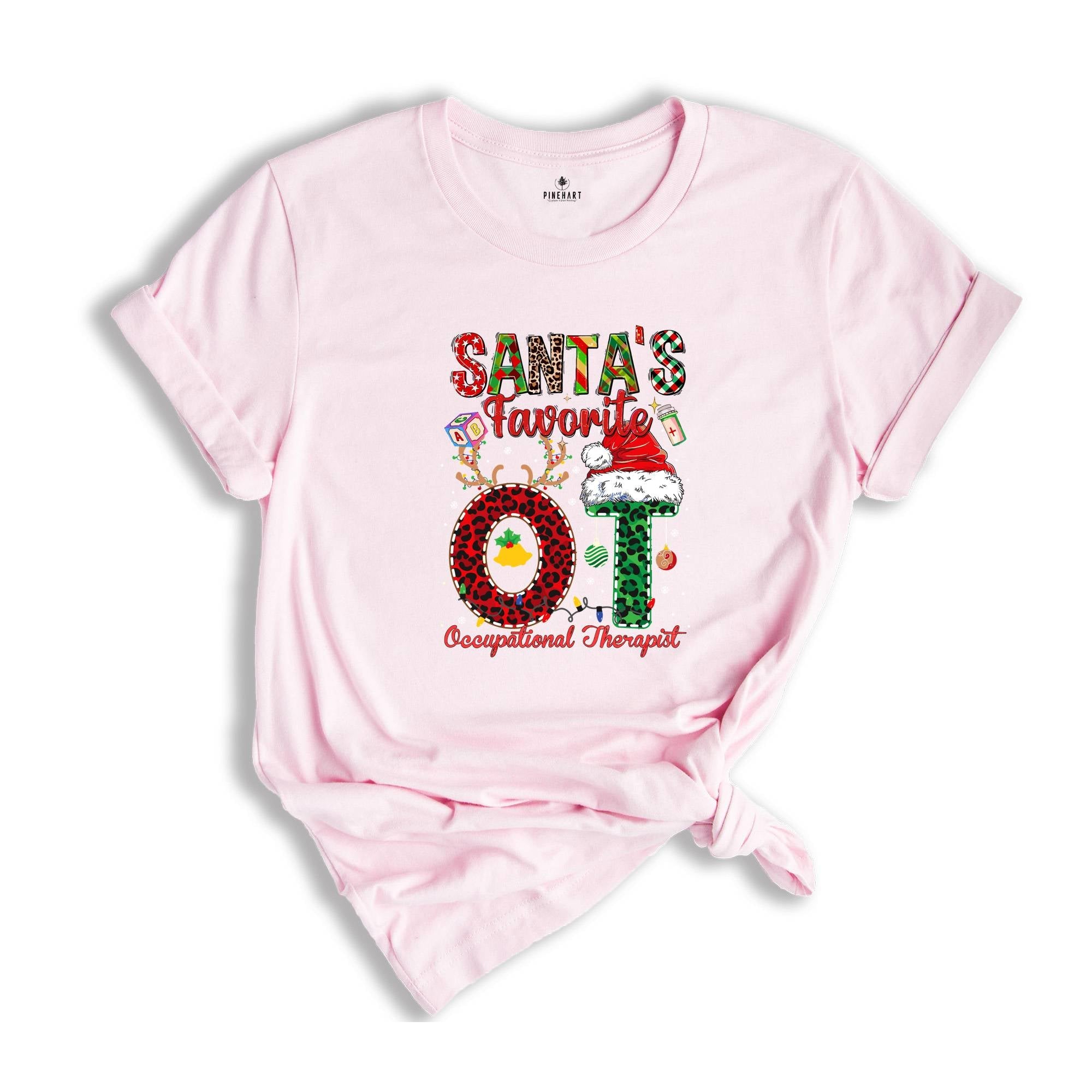 Santa's Favorite OT Occupational Therapist Shirt, Occupational Therapist Christmas Shirt, Occupational Therapist Shirt,Special Education Tee
