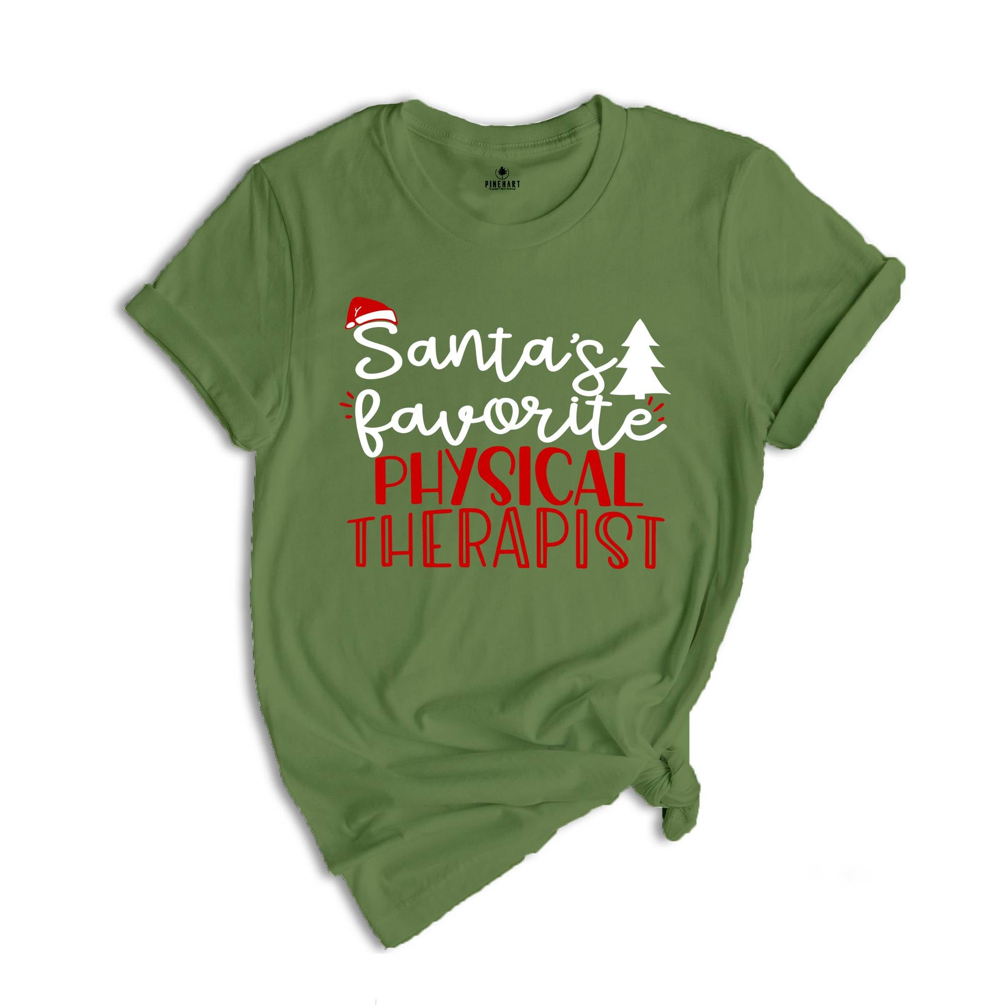 Santa's Favorite PT T-Shirt, Physical Therapy Christmas Shirt, Christmas Physical Therapist Tee, Xmas PT Graduation, Physiotherapy Crew