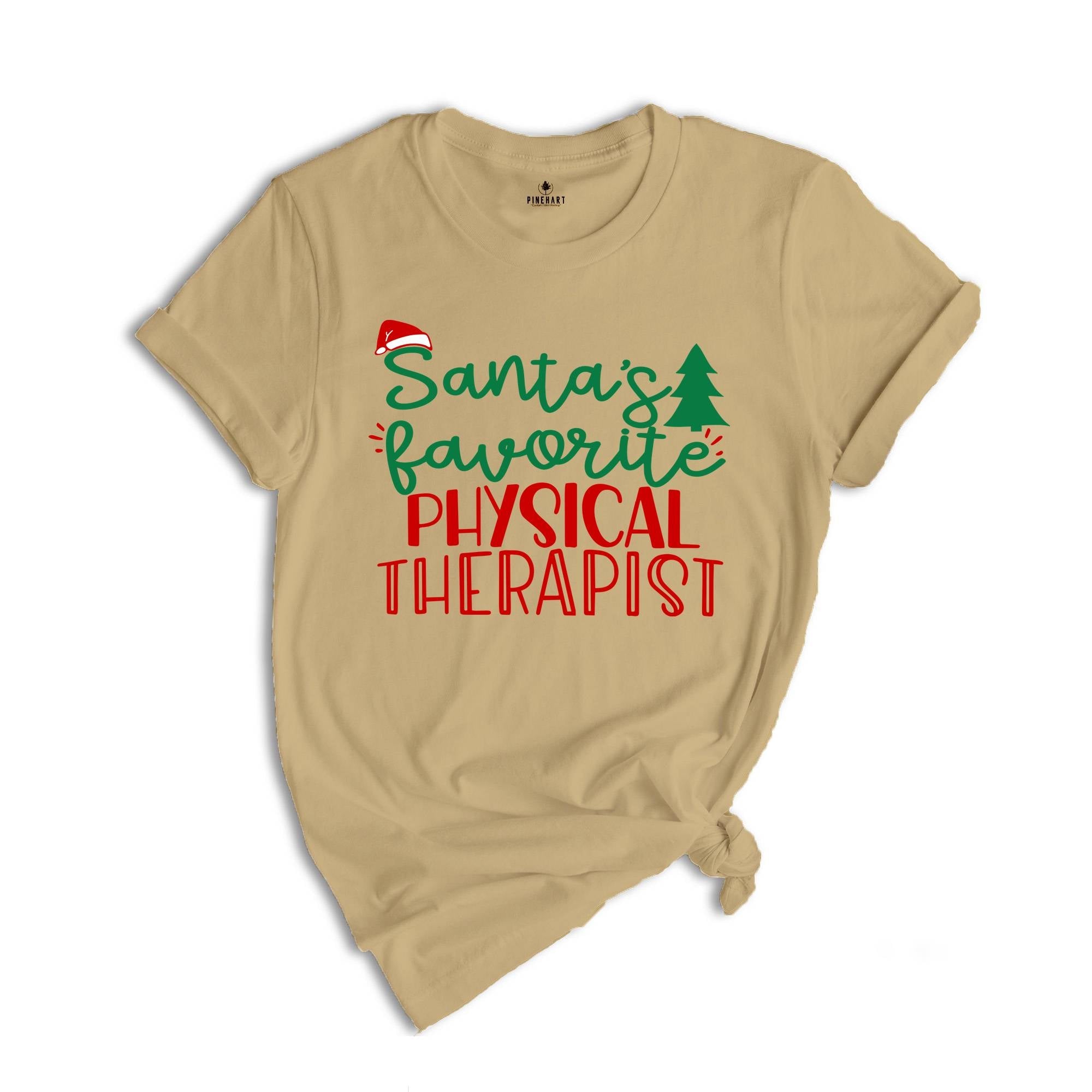 Santa's Favorite PT T-Shirt, Physical Therapy Christmas Shirt, Christmas Physical Therapist Tee, Xmas PT Graduation, Physiotherapy Crew