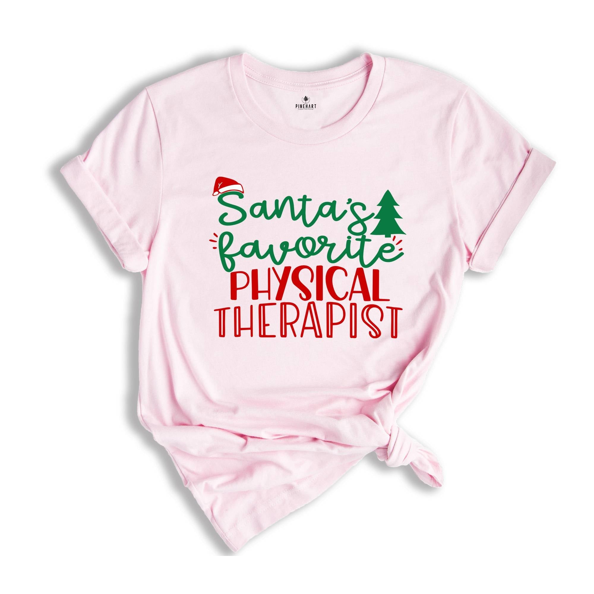 Santa's Favorite PT T-Shirt, Physical Therapy Christmas Shirt, Christmas Physical Therapist Tee, Xmas PT Graduation, Physiotherapy Crew