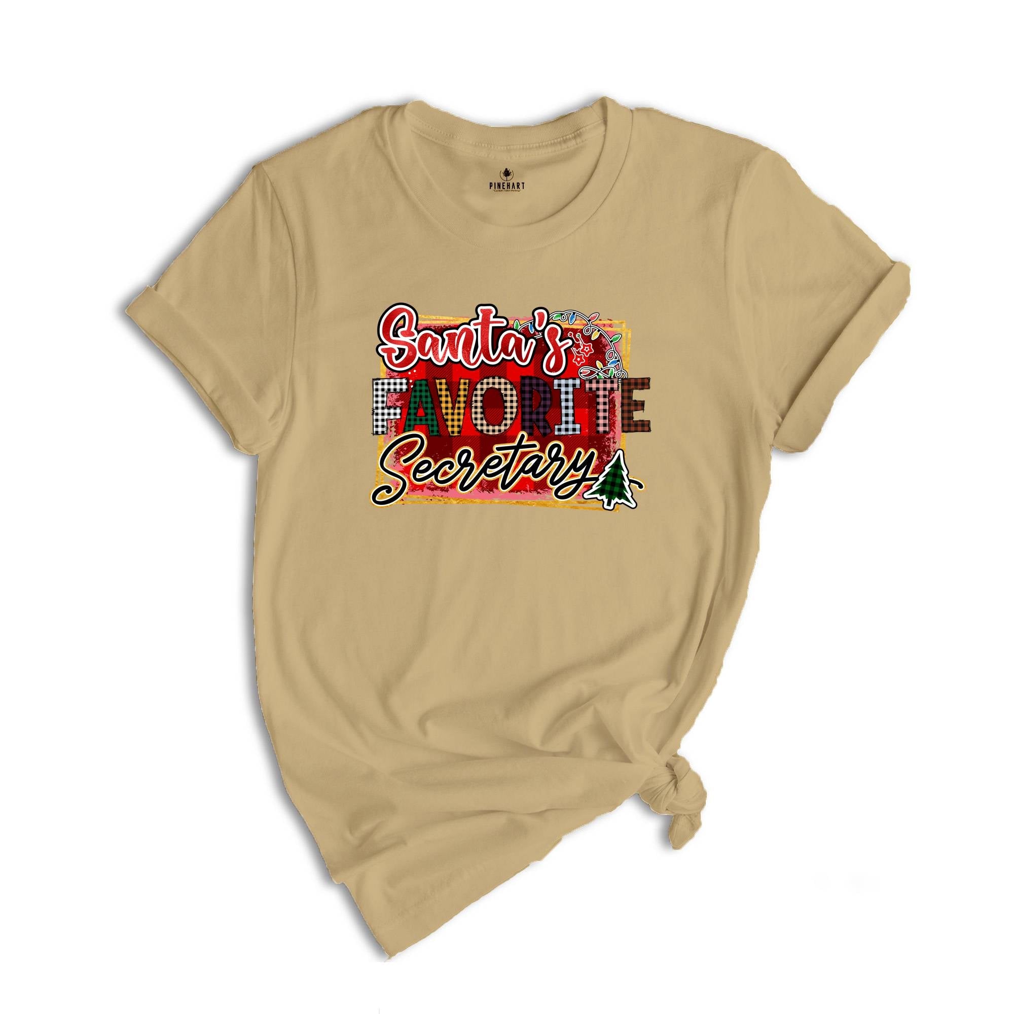Santa's Favorite Secretary T-Shirt, Secretary Christmas Shirt, Secretary Gift, Office Squad Shirt, Office Staff Shirt