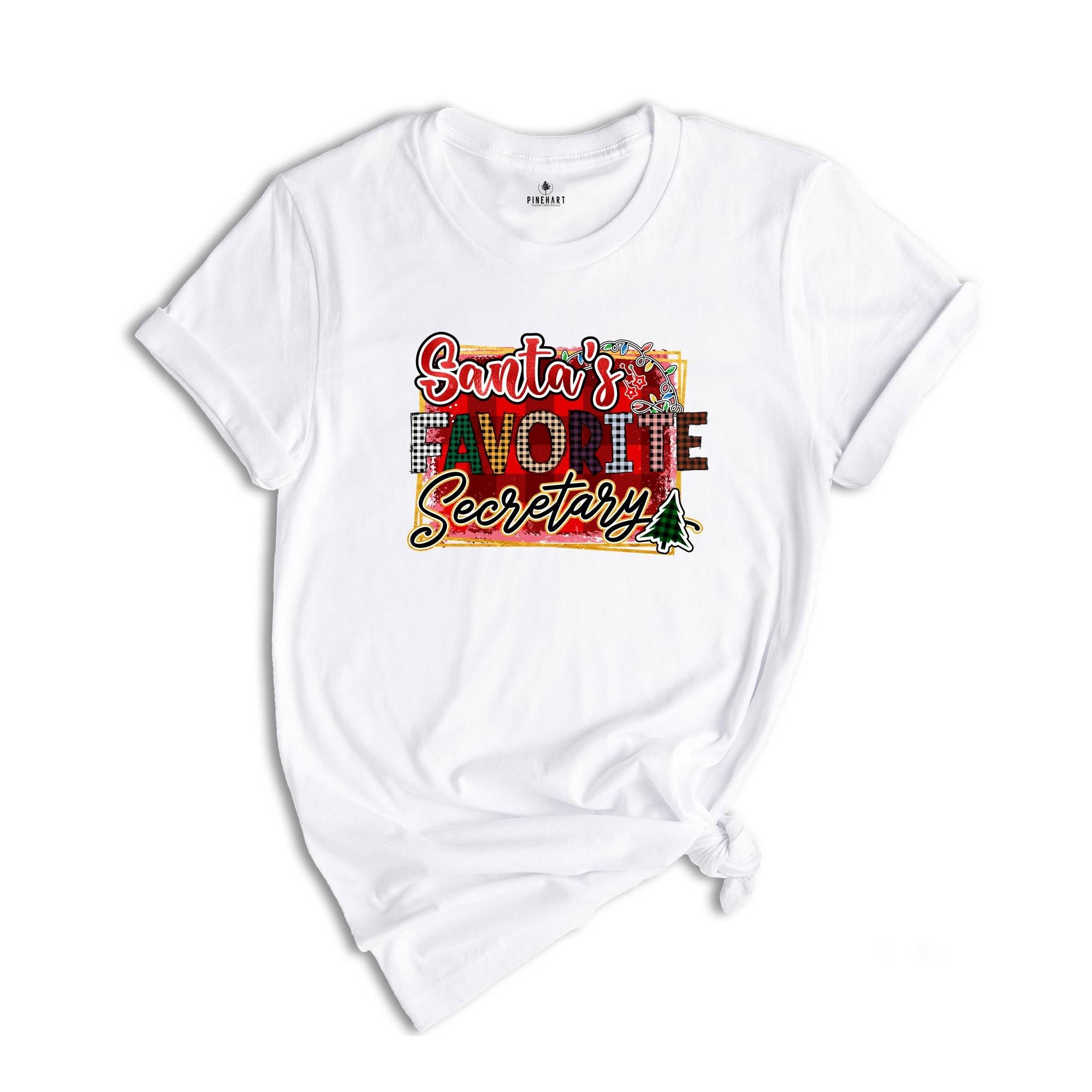 Santa's Favorite Secretary T-Shirt, Secretary Christmas Shirt, Secretary Gift, Office Squad Shirt, Office Staff Shirt