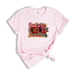 Santa's Favorite Secretary T-Shirt, Secretary Christmas Shirt, Secretary Gift, Office Squad Shirt, Office Staff Shirt