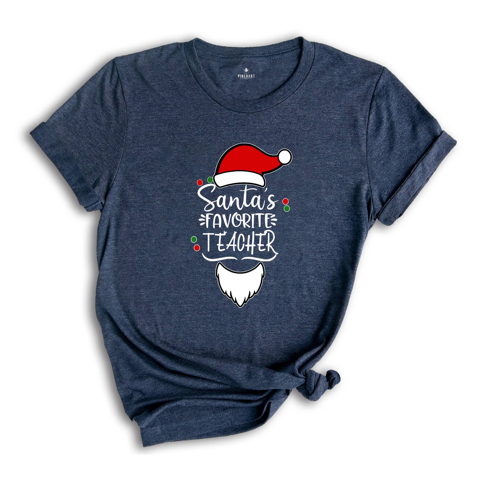 Santa's Favorite Teacher Shirt, Christmas Teacher T-Shirt, Teacher Holiday Shirt, Santa Teacher Shirt, Christmas Party Shirt