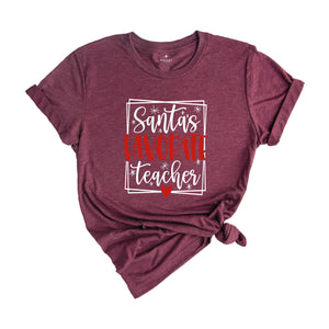 Santa's Favorite Teacher Shirt, Christmas Tree Shirt, Happy Xmas, Christmas Party Shirt, Education Christmas Shirt, School Christmas Tee