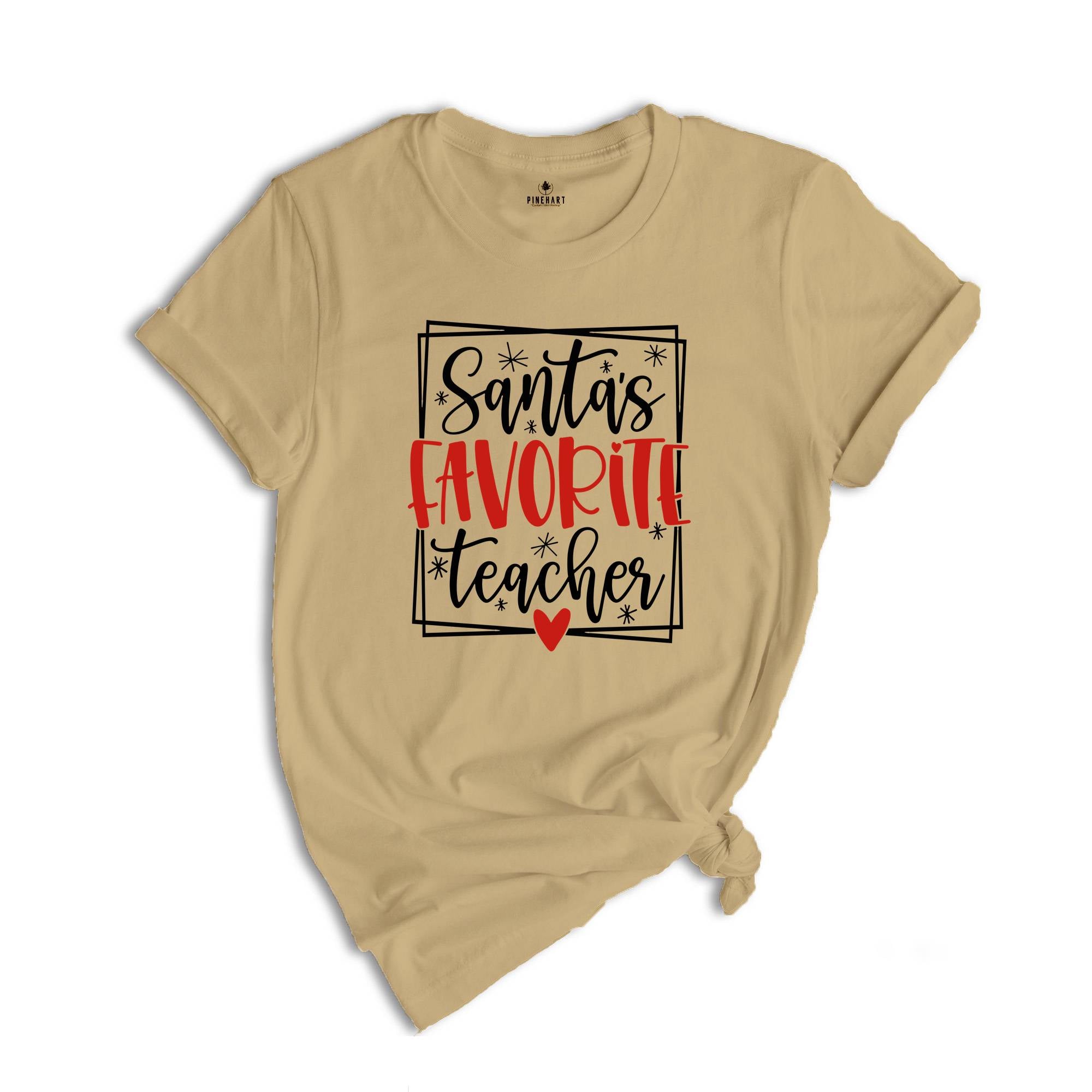 Santa's Favorite Teacher Shirt, Christmas Tree Shirt, Happy Xmas, Christmas Party Shirt, Education Christmas Shirt, School Christmas Tee