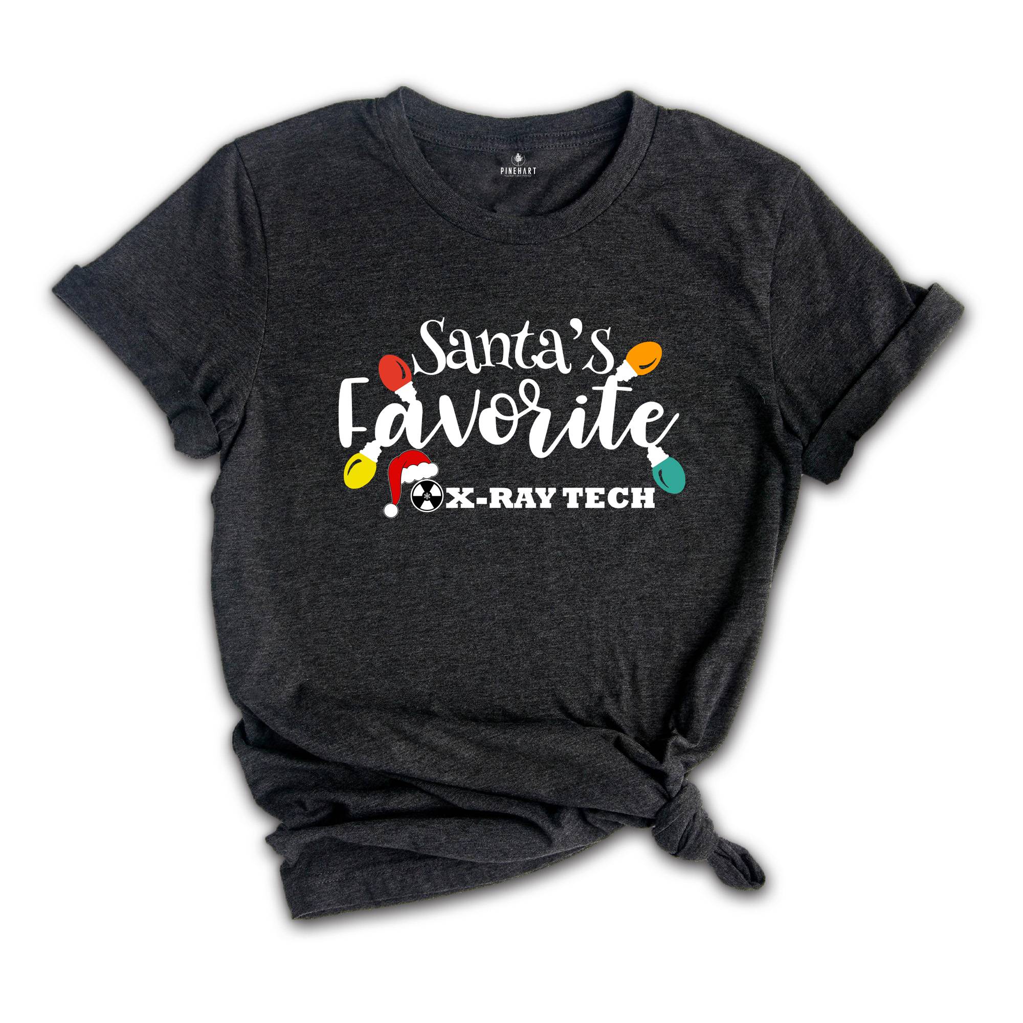 Santa's Favorite X-Ray Tech Shirt, Radiology Tech Tee, Xray Tech Shirt, Radiology Technician, Christmas Nurse Gift