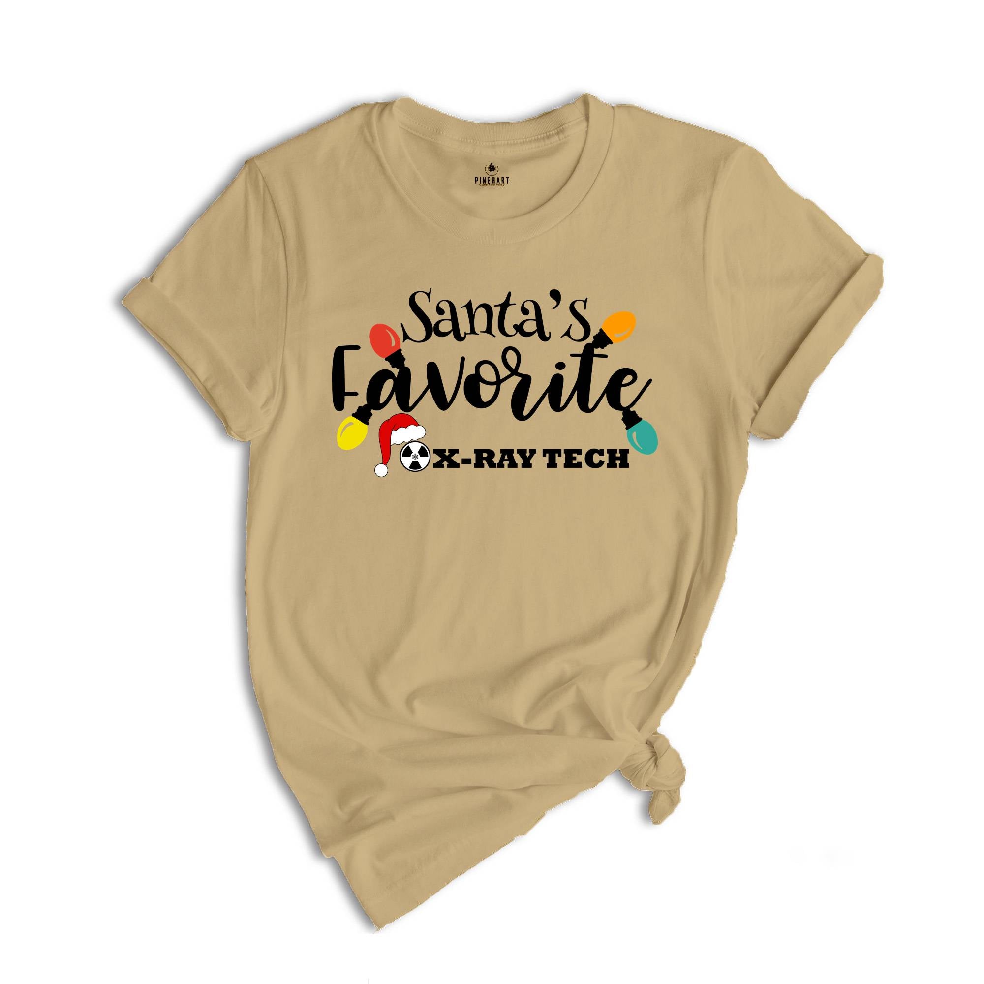 Santa's Favorite X-Ray Tech Shirt, Radiology Tech Tee, Xray Tech Shirt, Radiology Technician, Christmas Nurse Gift