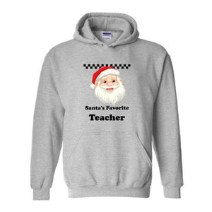 Santa's Favourite Teacher Sweatshirt, Favourite Teacher Gift, Santa Sweatshirt, Teacher Christmas Sweatshirt, Teacher Xmas Gift