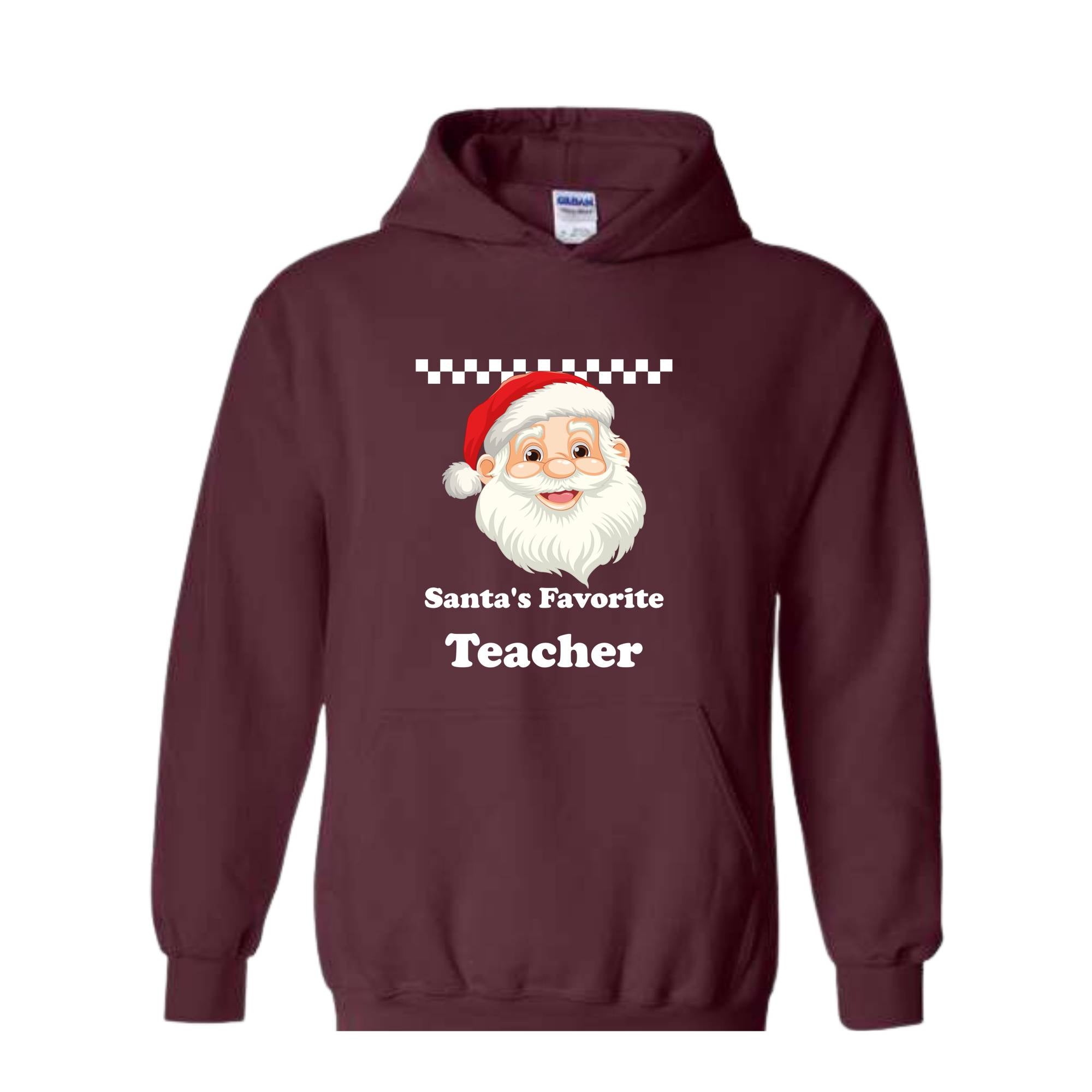 Santa's Favourite Teacher Sweatshirt, Favourite Teacher Gift, Santa Sweatshirt, Teacher Christmas Sweatshirt, Teacher Xmas Gift