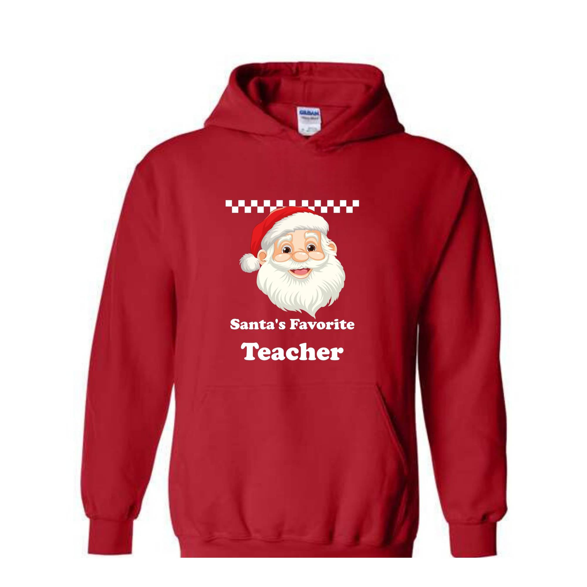 Santa's Favourite Teacher Sweatshirt, Favourite Teacher Gift, Santa Sweatshirt, Teacher Christmas Sweatshirt, Teacher Xmas Gift