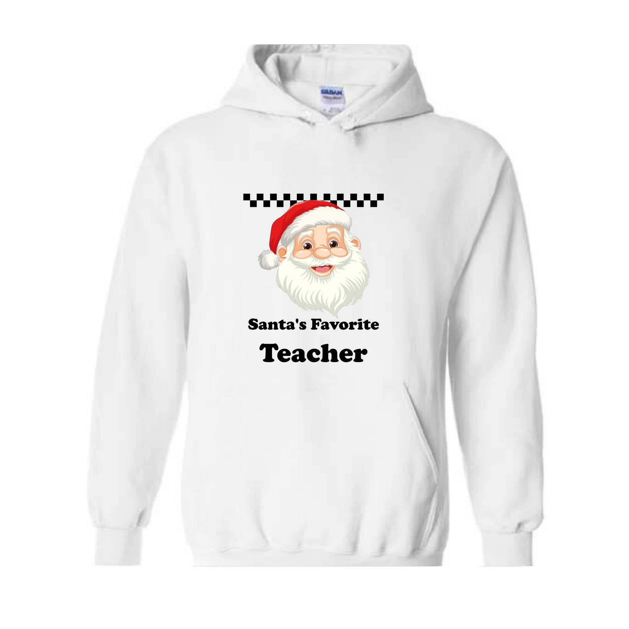 Santa's Favourite Teacher Sweatshirt, Favourite Teacher Gift, Santa Sweatshirt, Teacher Christmas Sweatshirt, Teacher Xmas Gift
