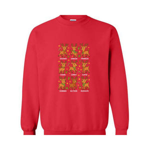 Santa’s Reindeer Sweatshirt, Cute Holiday Reindeer Tee, Christmas Hoodie, Gift For Lovers, Festive Reindeer Hoodie, Mama Hoodie