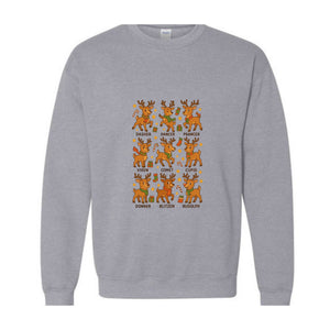 Santa’s Reindeer Sweatshirt, Cute Holiday Reindeer Tee, Christmas Hoodie, Gift For Lovers, Festive Reindeer Hoodie, Mama Hoodie