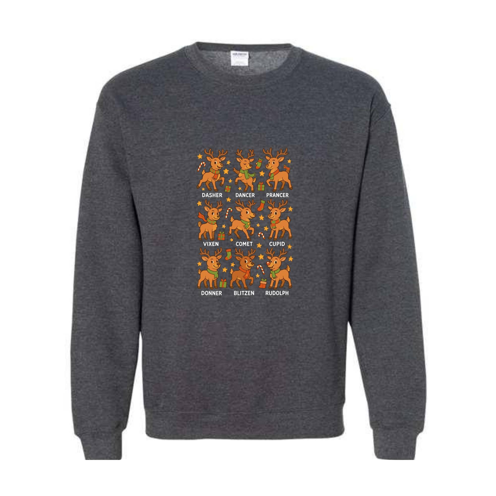 Santa’s Reindeer Sweatshirt, Cute Holiday Reindeer Tee, Christmas Hoodie, Gift For Lovers, Festive Reindeer Hoodie, Mama Hoodie