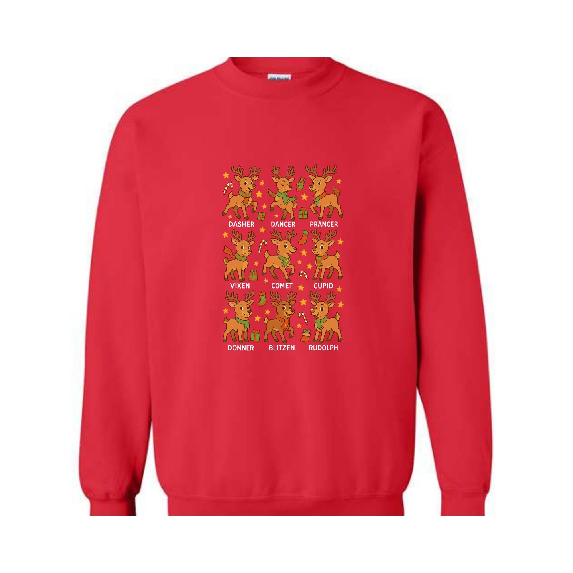 Santa’s Reindeer Sweatshirt, Cute Holiday Reindeer Tee, Christmas Hoodie, Gift For Lovers, Festive Reindeer Hoodie, Mama Hoodie