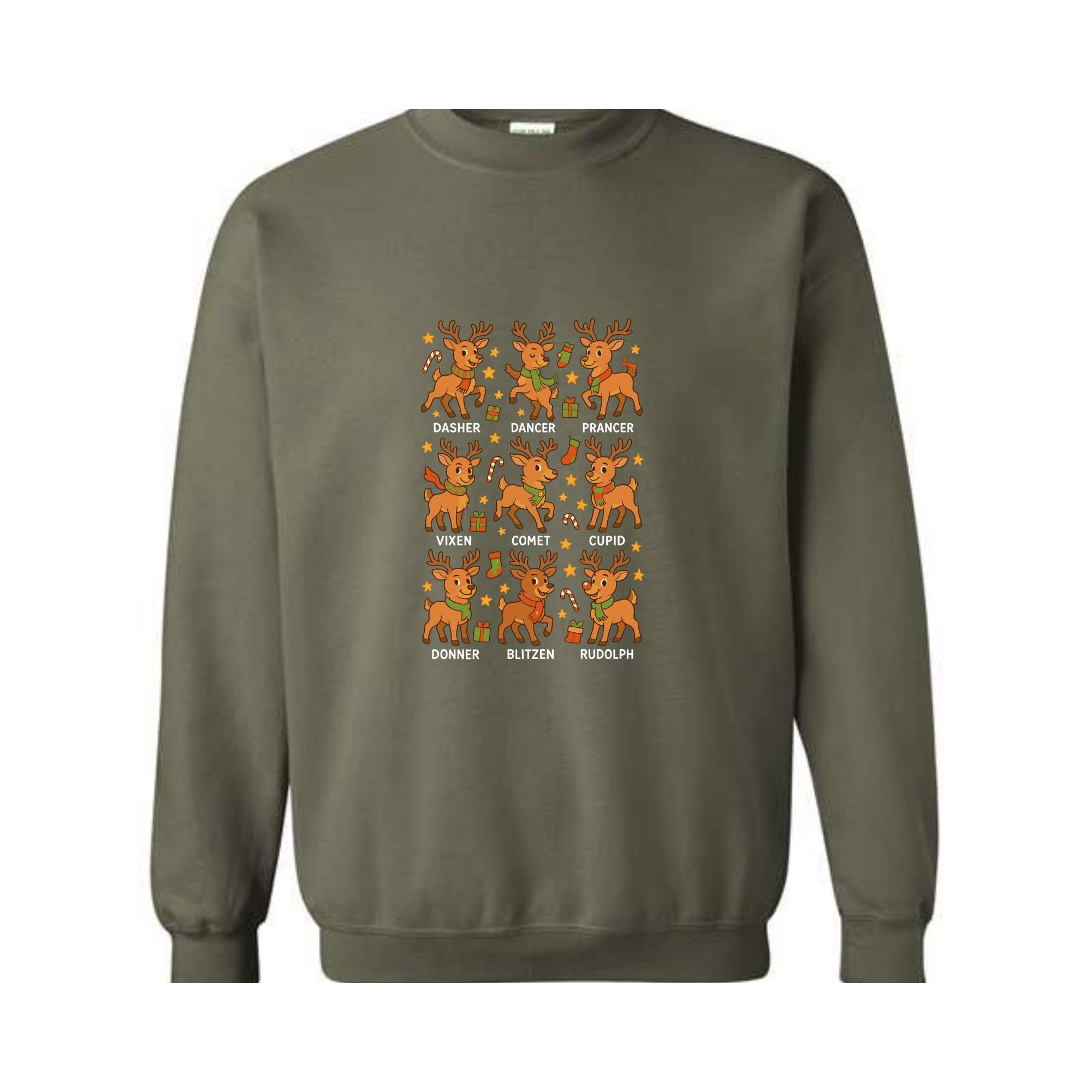 Santa’s Reindeer Sweatshirt, Cute Holiday Reindeer Tee, Christmas Hoodie, Gift For Lovers, Festive Reindeer Hoodie, Mama Hoodie