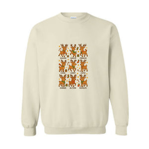 Santa’s Reindeer Sweatshirt, Cute Holiday Reindeer Tee, Christmas Hoodie, Gift For Lovers, Festive Reindeer Hoodie, Mama Hoodie