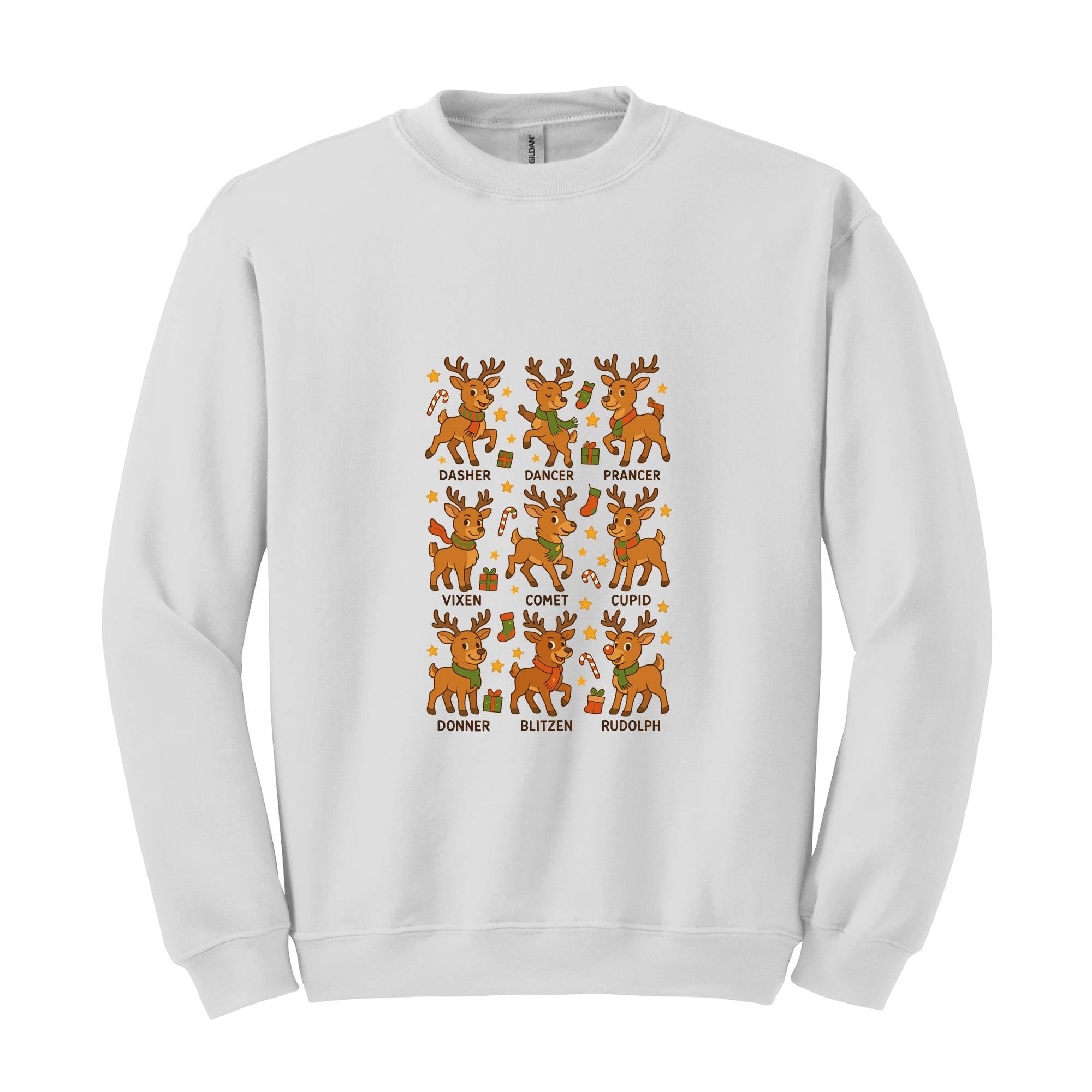 Santa’s Reindeer Sweatshirt, Cute Holiday Reindeer Tee, Christmas Hoodie, Gift For Lovers, Festive Reindeer Hoodie, Mama Hoodie