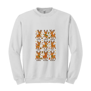 Santa’s Reindeer Sweatshirt, Cute Holiday Reindeer Tee, Christmas Hoodie, Gift For Lovers, Festive Reindeer Hoodie, Mama Hoodie