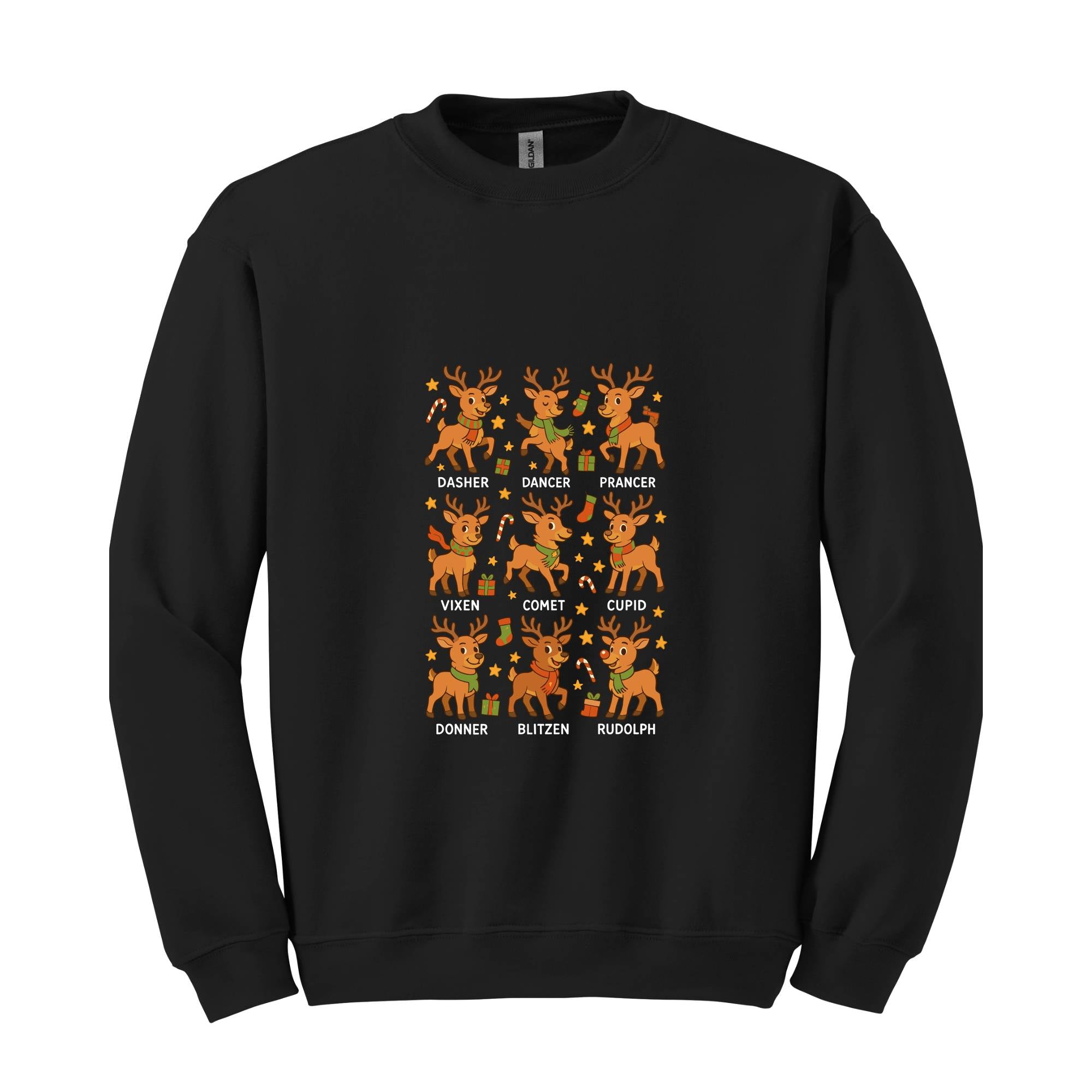 Santa’s Reindeer Sweatshirt, Cute Holiday Reindeer Tee, Christmas Hoodie, Gift For Lovers, Festive Reindeer Hoodie, Mama Hoodie
