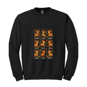 Santa’s Reindeer Sweatshirt, Cute Holiday Reindeer Tee, Christmas Hoodie, Gift For Lovers, Festive Reindeer Hoodie, Mama Hoodie