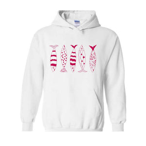 Sardines Hoodie, Ocean Hoodie, Marine Life Sweatshirt, Fisherman Clothing, Fish Sweatshirt, Beachy Sweatshirt, Sardine Lover Hoodie