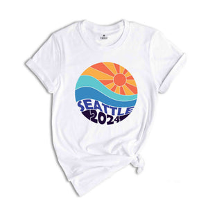 Seattle 2024 Shirt, Sun Shirt, Summer Shirt, Vacation Shirt, Summer Trip Shirt, Beach Vibes Shirt, Beach Shirt, Vacay Mode Shirt