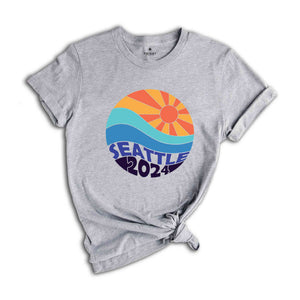 Seattle 2024 Shirt, Sun Shirt, Summer Shirt, Vacation Shirt, Summer Trip Shirt, Beach Vibes Shirt, Beach Shirt, Vacay Mode Shirt