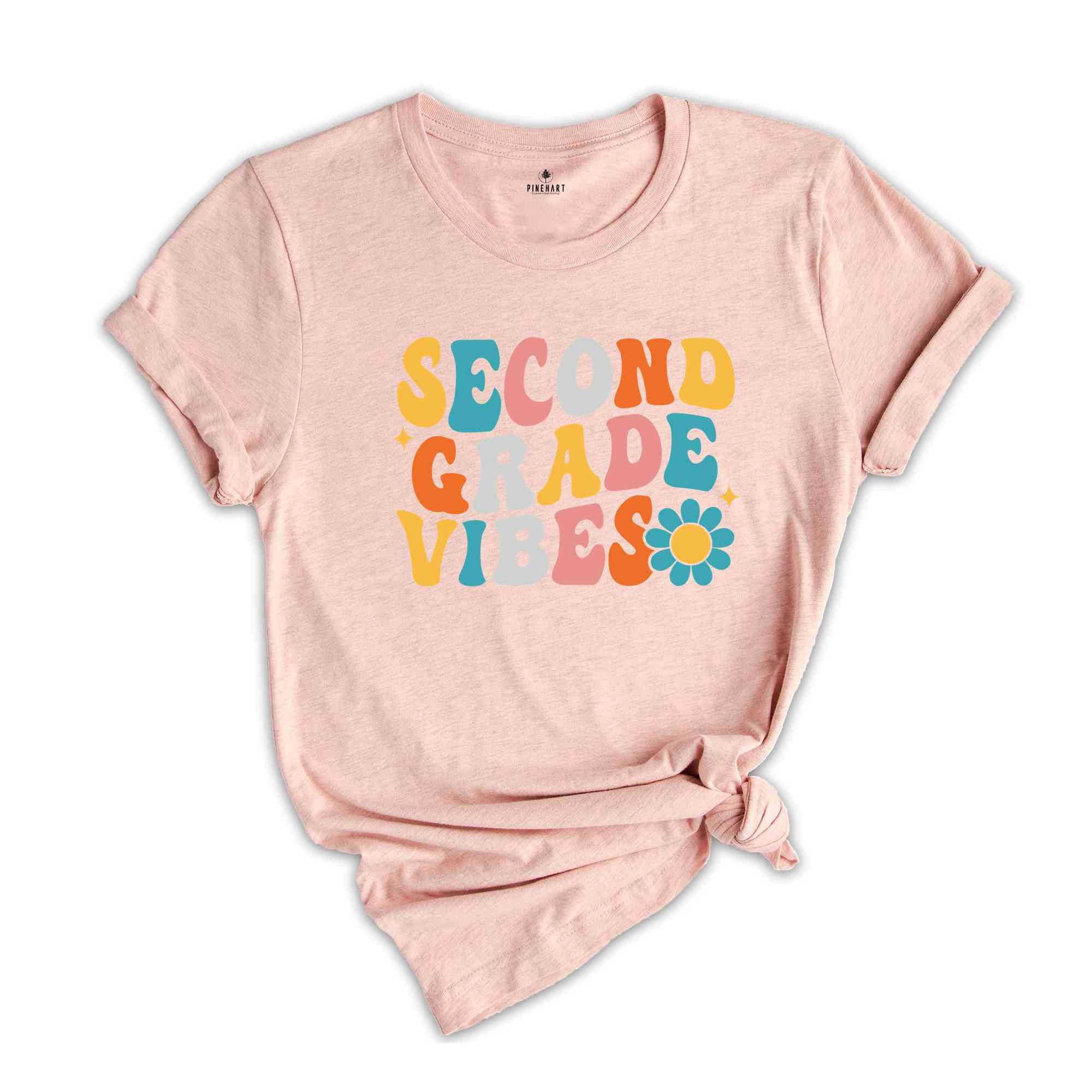 Second Grade Vibes Shirt, Back To School Shirt, Cute Back To School Shirt, Elementary School, Teacher Student Back To School Gift