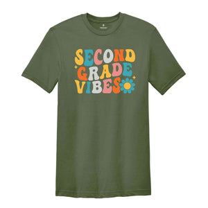 Second Grade Vibes Shirt, Back To School Shirt, Cute Back To School Shirt, Elementary School, Teacher Student Back To School Gift