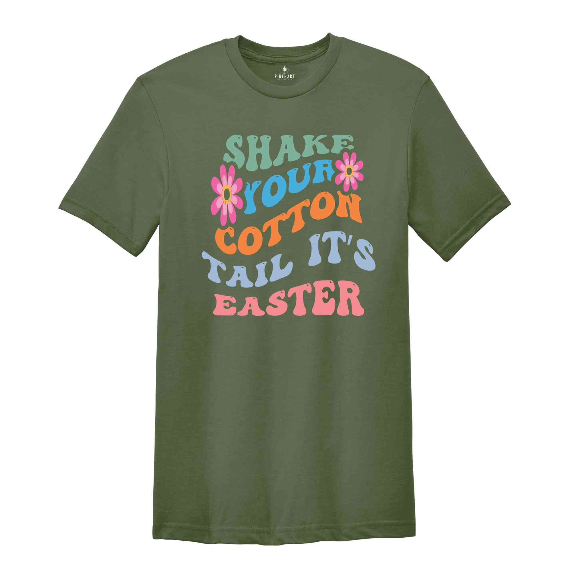 Shake Your Cotton Tail Easter Shirt, Spring Celebration Tshirt, Kids Easter Apparel, Holiday Spirit T-shirt, Easter Party Shirt