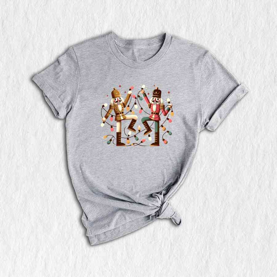 Retro Christmas Nutcrackers Shirt, Christmas Lights Shirt, Christmas Gift, Xmas Shirt, Christmas Clothing, Christmas Party Shirt