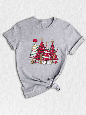 Baseball Xmas Trees Tee, Baseball Lover Gift, Christmas Tree Shirt, Baseball Christmas Trees, Baseball Tree T-shirt, Boy Christmas Shirt