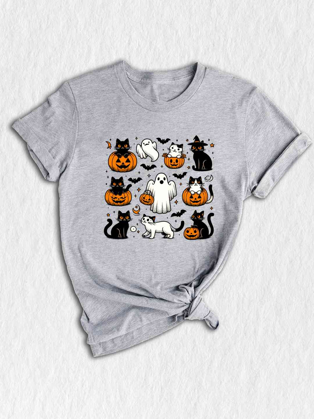 Halloween Ghost Cats Shirt, Cute Cat Shirt, Womens Halloween Shirt, Cute Fall Shirt, Spooky Season Shirt, Gift For Halloween