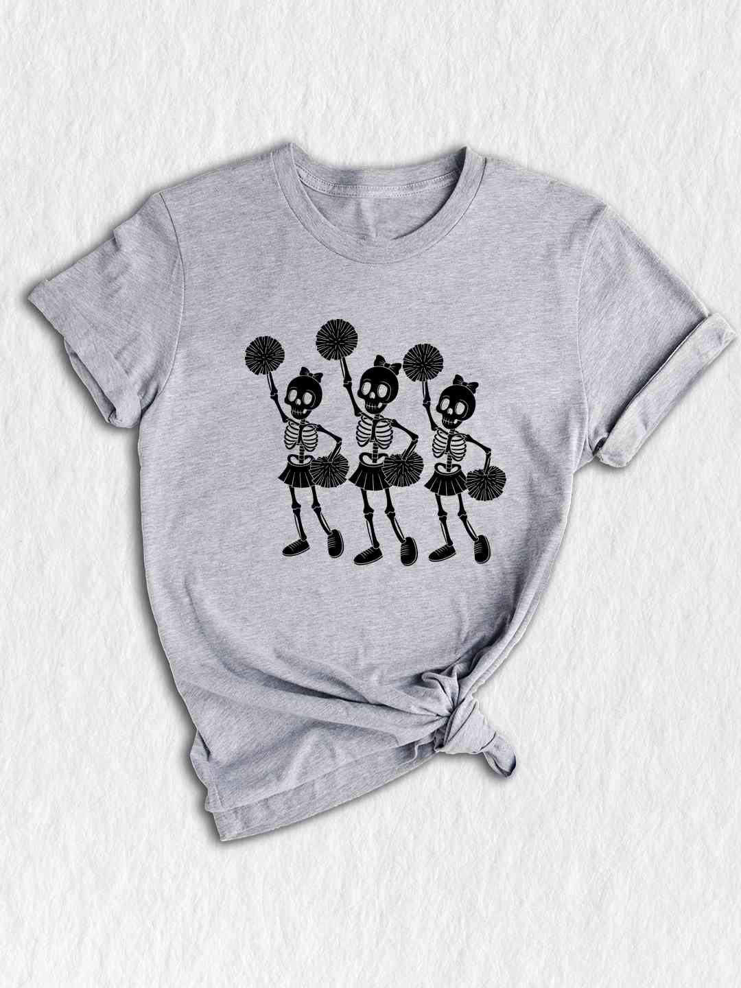 Cheerleader Skeletons Shirt, Cheer Shirt, Halloween Shirt, Spooky Season Shirt, Trendy Halloween Shirt, Cheerleading Shirt, Cheer Mom Shirt