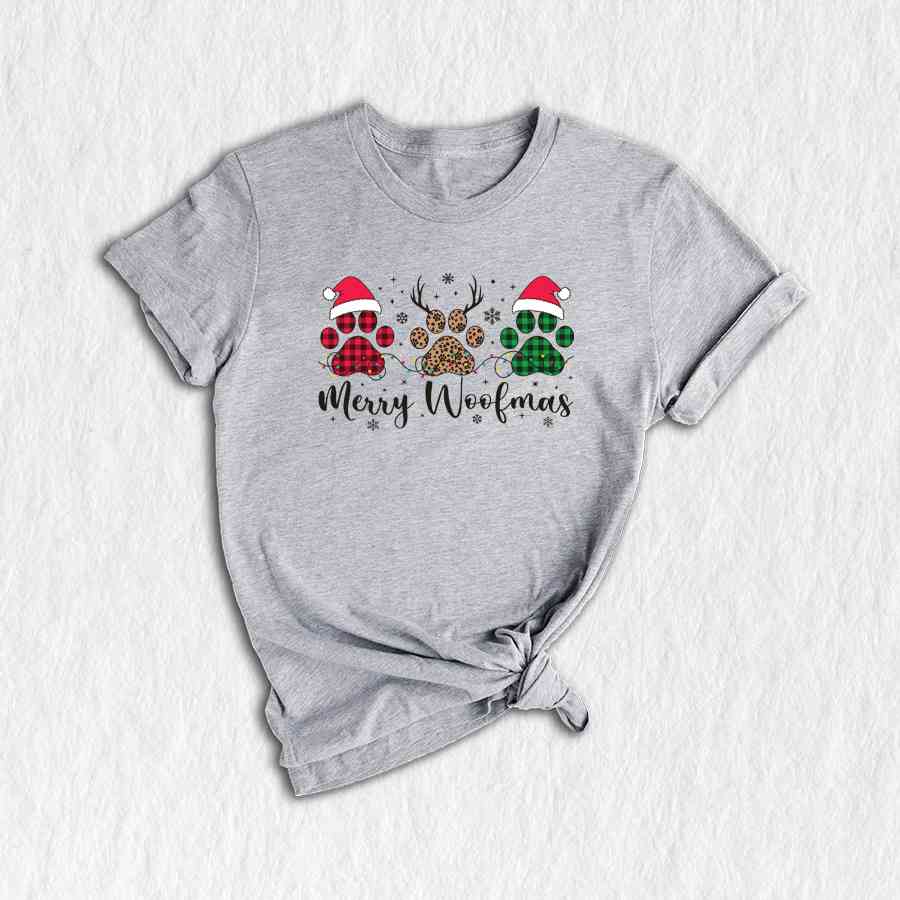 Merry Woofmas Shirt, Christmas Dog Shirt, Cute Christmas Shirt, Animal Lover Shirt, Dog Mom Christmas, Dog Owner Shirt, Christmas Gift