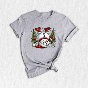 Cute Snowman Shirt, Christmas Tree Shirt, Cute Christmas Shirt, Snowman Shirt, Santa Shirt, Snowman Apparel, Christmas Snowman