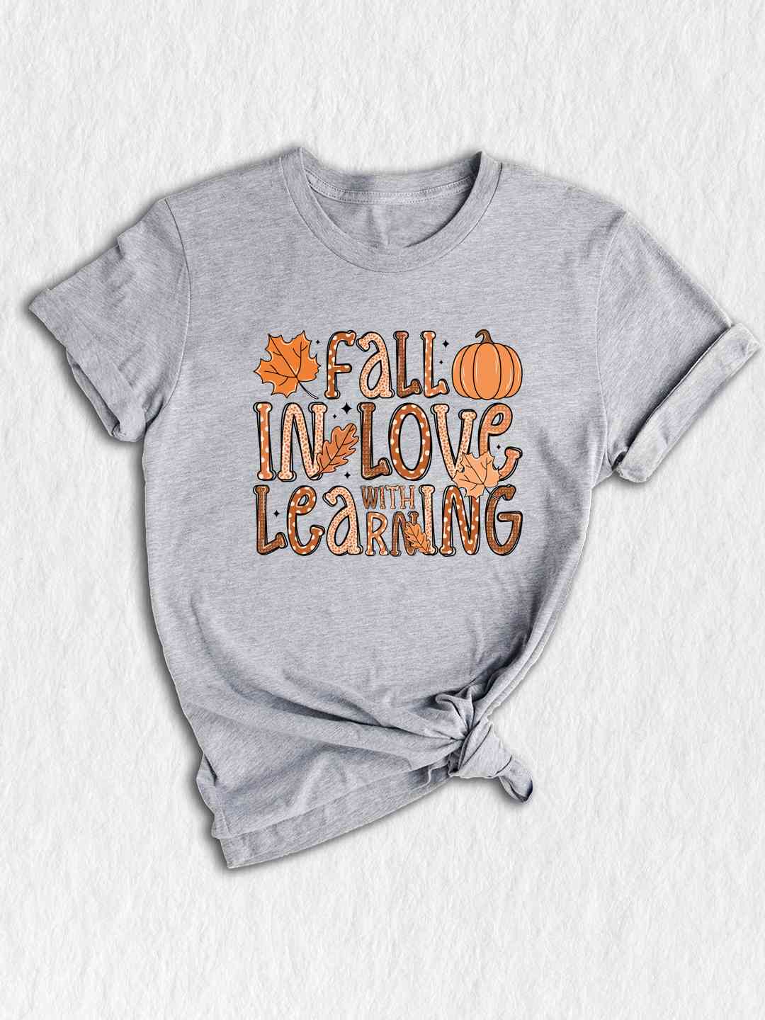 Fall In Love With Learning Shirt, Fall Shirt, Pumpkin Shirt, Autumn Leaves Shirt, School Fall Shirt, Thanksgiving Shirt, Fall Pumpkin Shirt