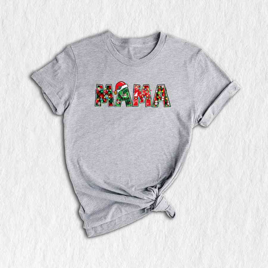 Christmas Mama Shirt, Christmas Gift For Mama, Women's Christmas Shirt, Cute Christmas Shirt, Happy Christmas Shirt, Holly Jolly Mama