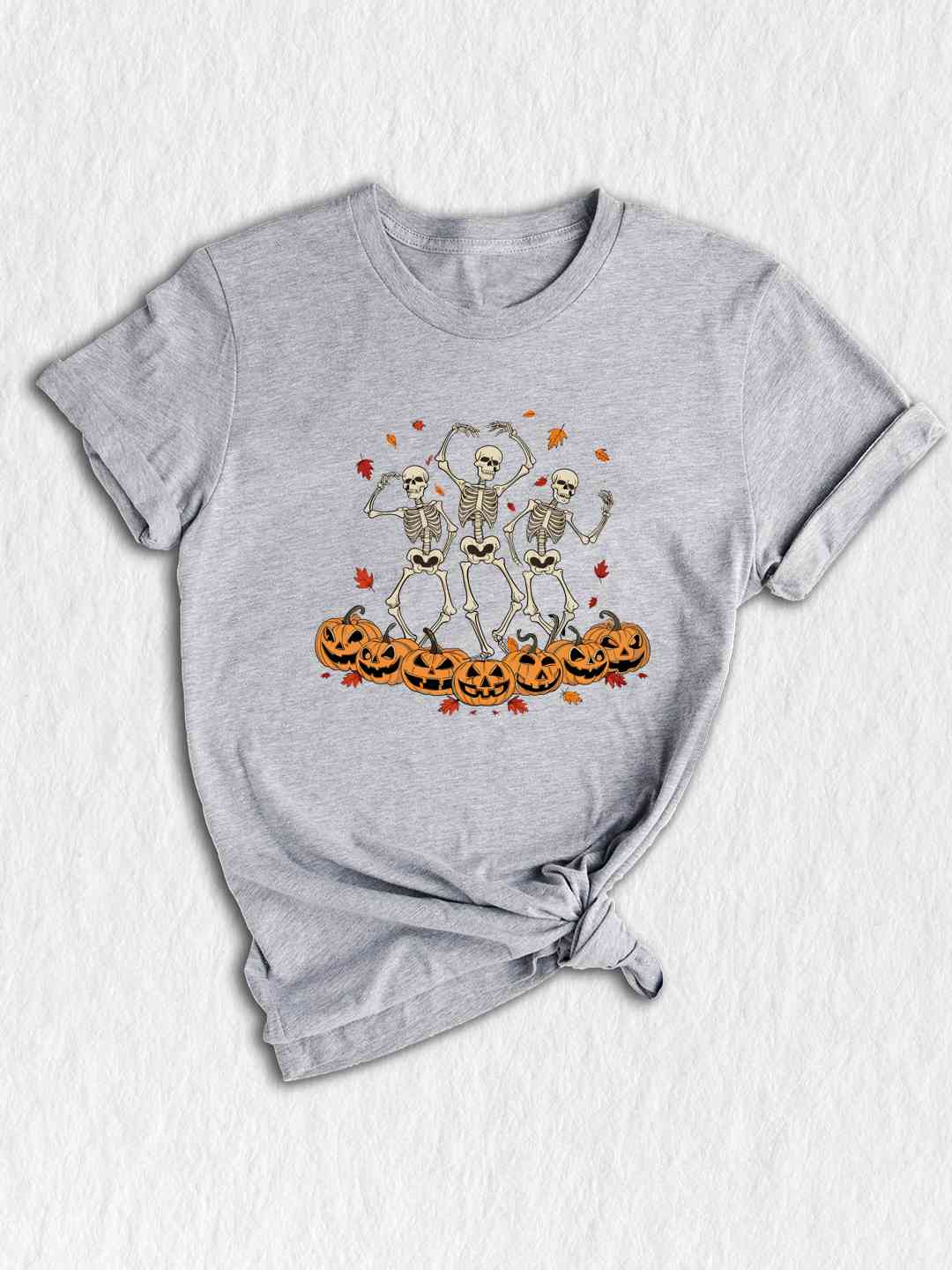 Dancing Skeleton Shirt, Pumpkin Shirt, Pumpkin Skeleton Shirt, Fall Shirt, Halloween Party Shirt, Spooky Season, Womens Fall