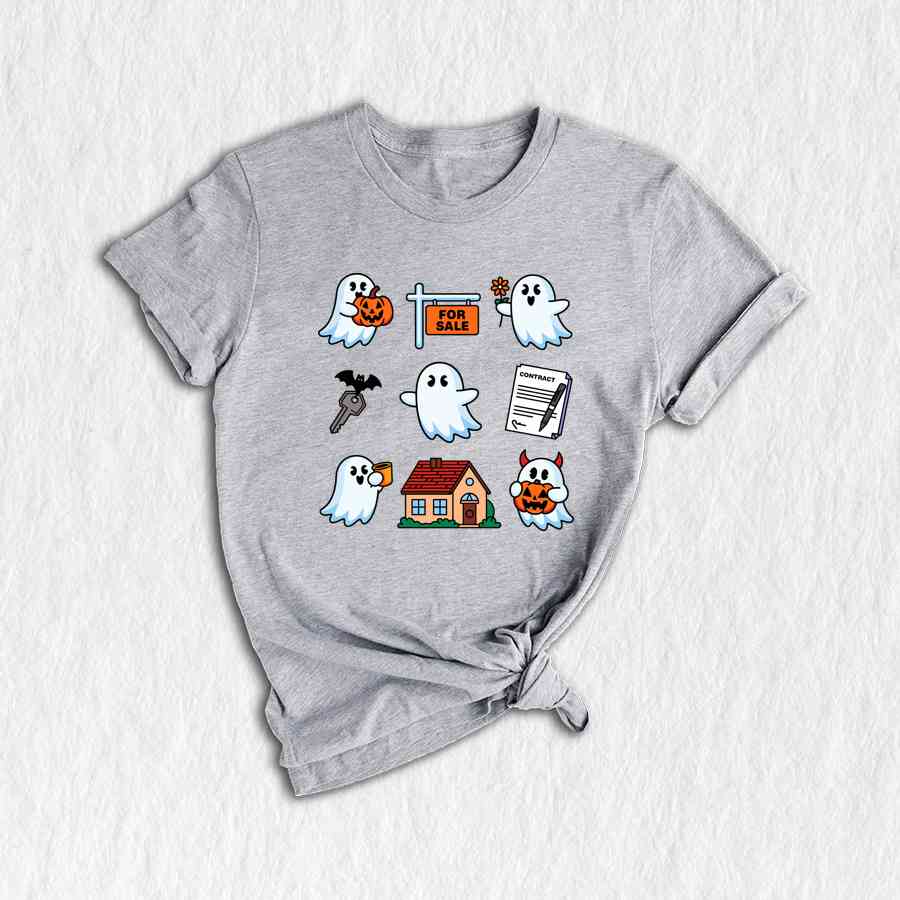 Real Estate Halloween Shirt, Cute Real Estate Tee, Agent Shirt, Fall Real Estate Gift, Halloween Ghost Shirt, Broker Shirt