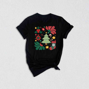 Boho Christmas Shirt, Christmas Tree Shirt, Cute Christmas Shirt, Retro Christmas Shirt, Christmas Gift, Christmas Gift Shirt, Xmas Shirt