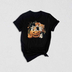 Vintage 90s Cat Halloween Shirt, Retro Halloween Shirt, Spooky Season Tee, Pumpkin Shirt, Halloween Shirt, Vintage Halloween Shirt