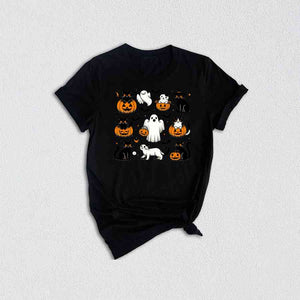 Halloween Ghost Cats Shirt, Cute Cat Shirt, Womens Halloween Shirt, Cute Fall Shirt, Spooky Season Shirt, Gift For Halloween