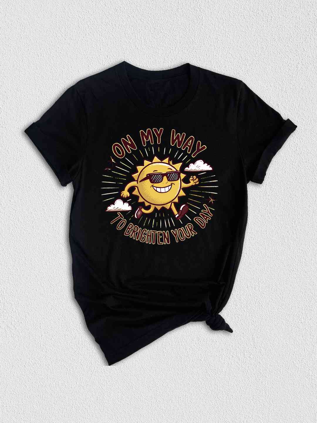 On My Way To Brighten Your Day Shirt, Cute Sun Shirt, Good Vibes Shirt, Positivity Kids Shirt, Sunshine Shirt, Funny Sun Shirt