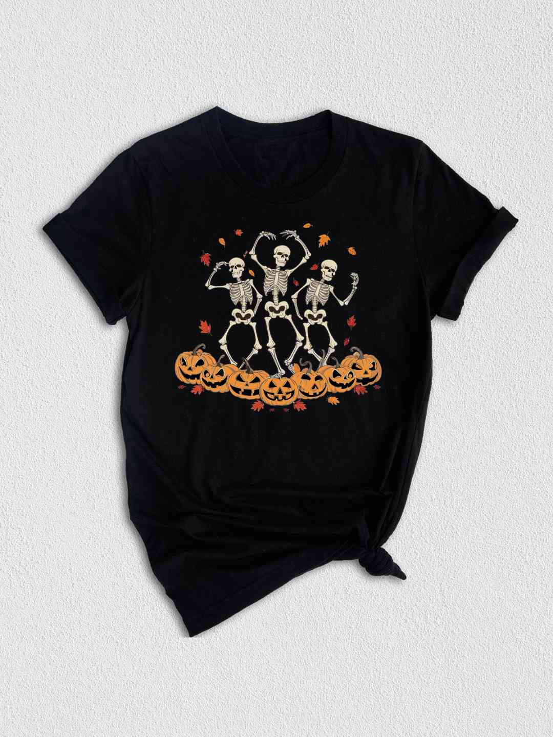 Dancing Skeleton Shirt, Pumpkin Shirt, Pumpkin Skeleton Shirt, Fall Shirt, Halloween Party Shirt, Spooky Season, Womens Fall